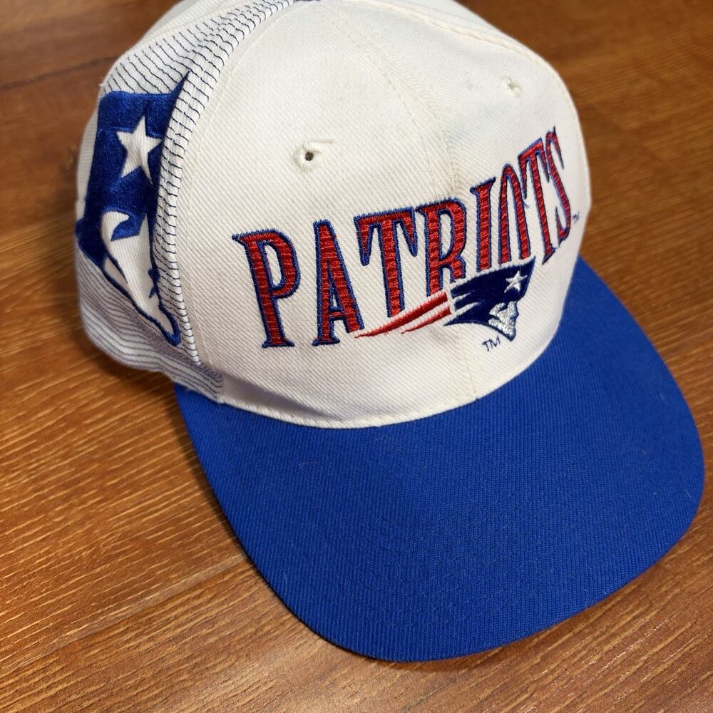 Vintage 90s Sport Specialties New England Patriots Hat White Snapback Pro Line